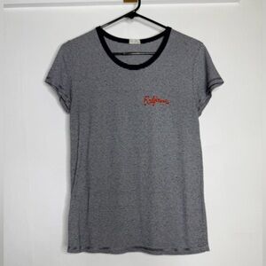 John Galt Navy and White Striped Tee